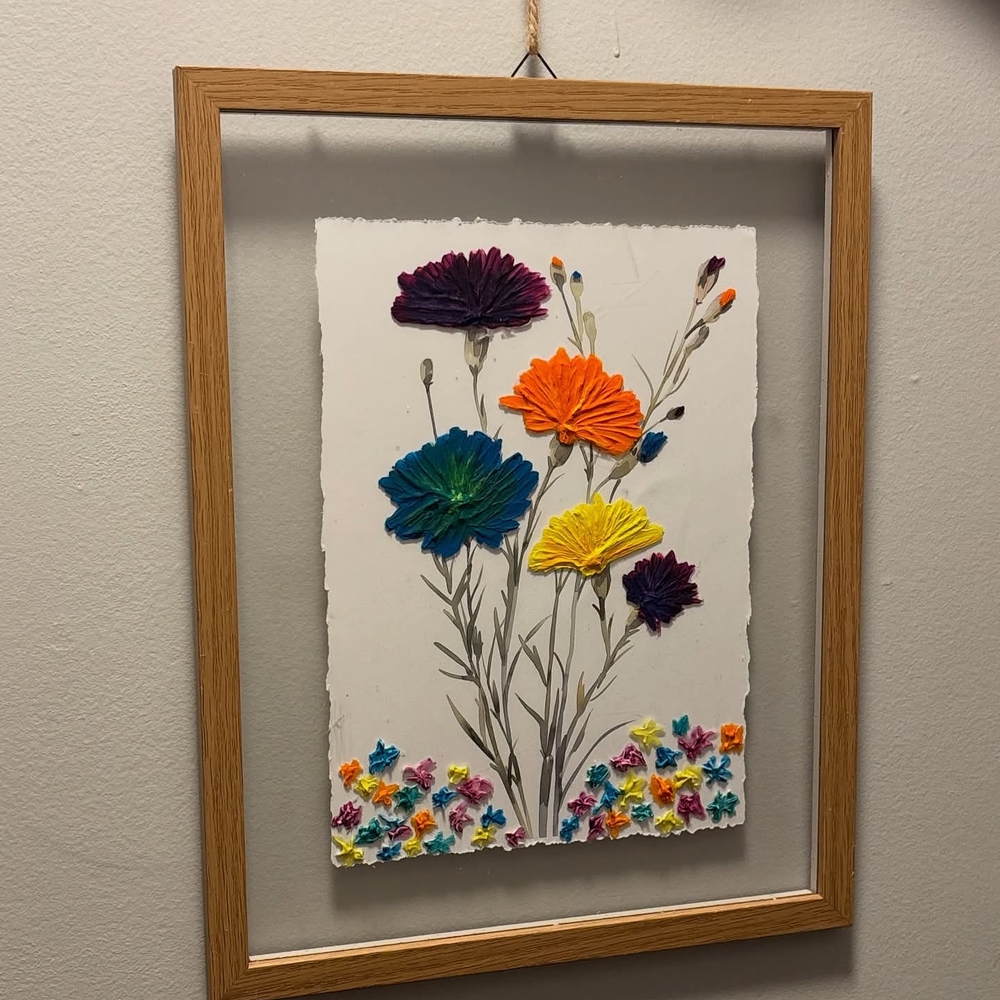 Colorful Floral Framed Art